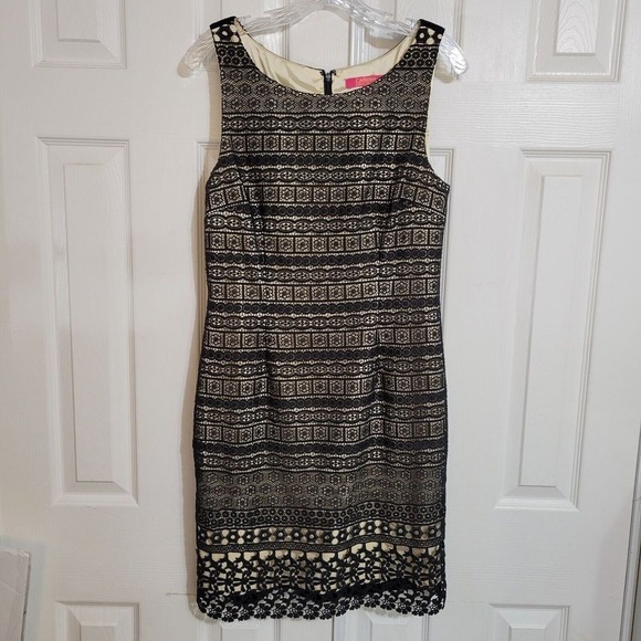Catherine Malandrino Dresses & Skirts - Catherine Malandrino Shift Dress 8 Black Lace Sleeveless Boho Eclectic‎ LBD